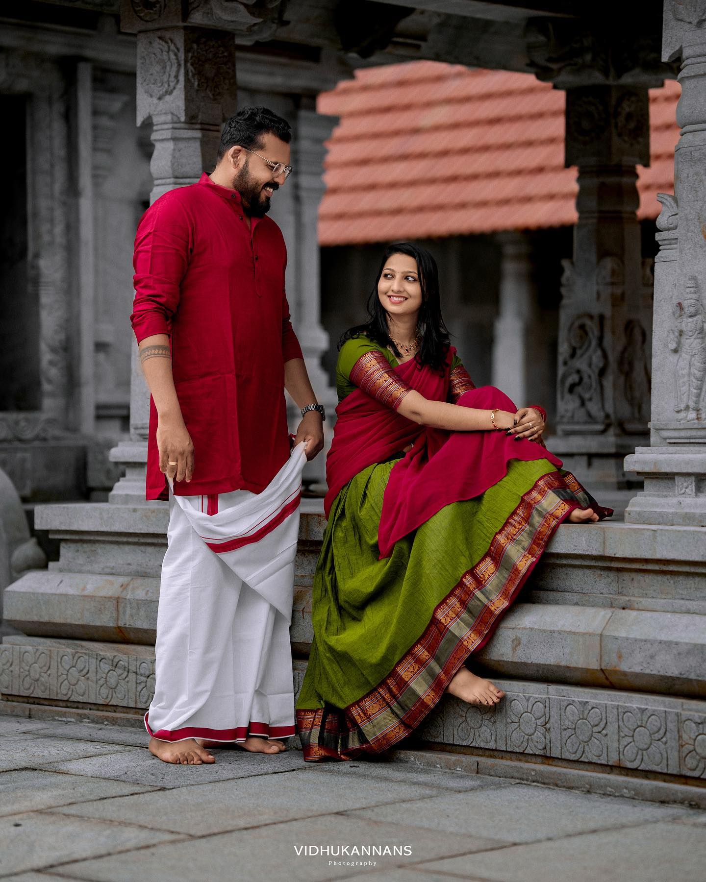 Mezos Olive Green & Maroon Banarasi Silk Zari Half Saree Set | Amali Royal Heritage Collection