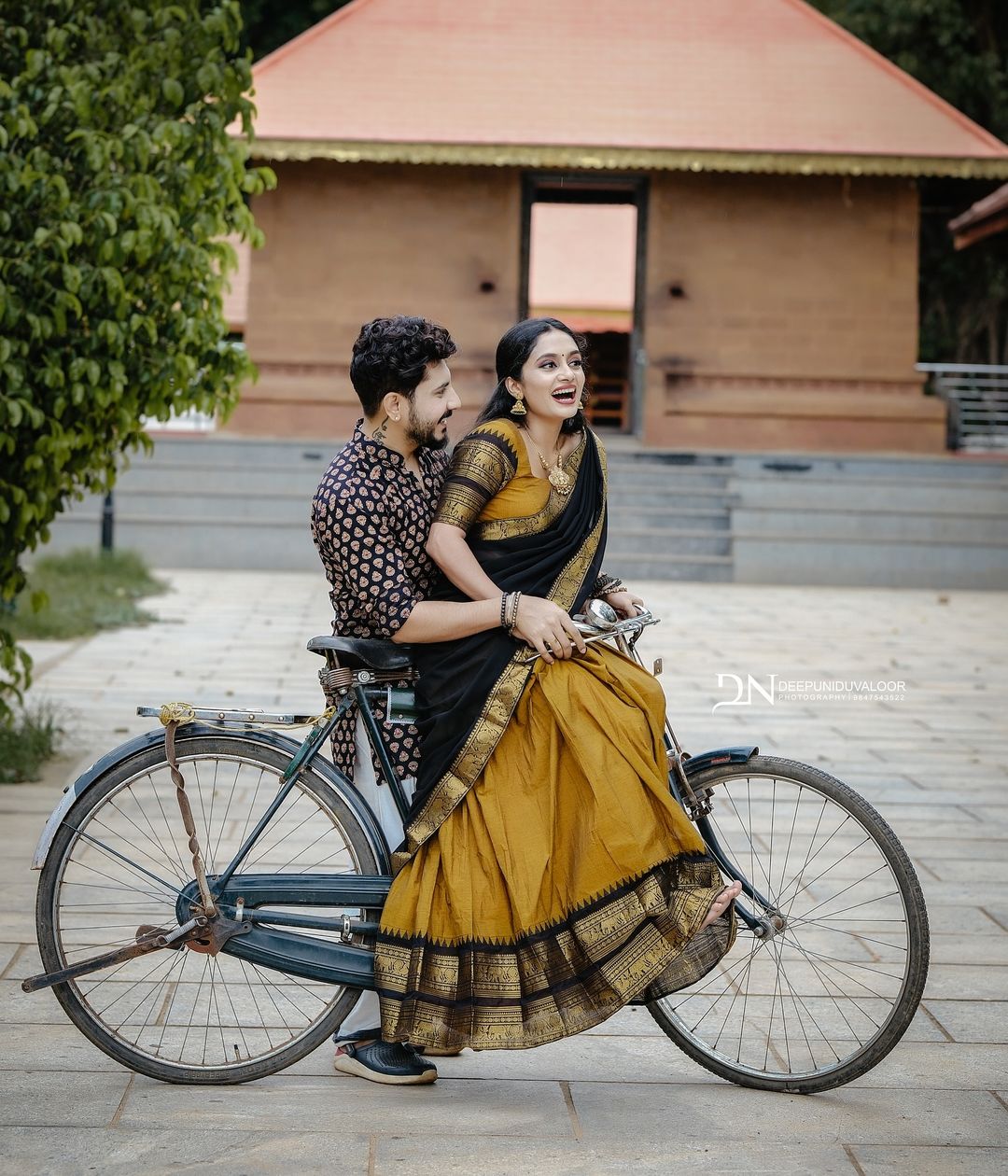 Mezos Mustard & Black Kanjivaram Banarasi Silk Zari Half Saree Set – Traditional Festive Lehenga with Dupatta & Blouse | Amali Heritage Collection