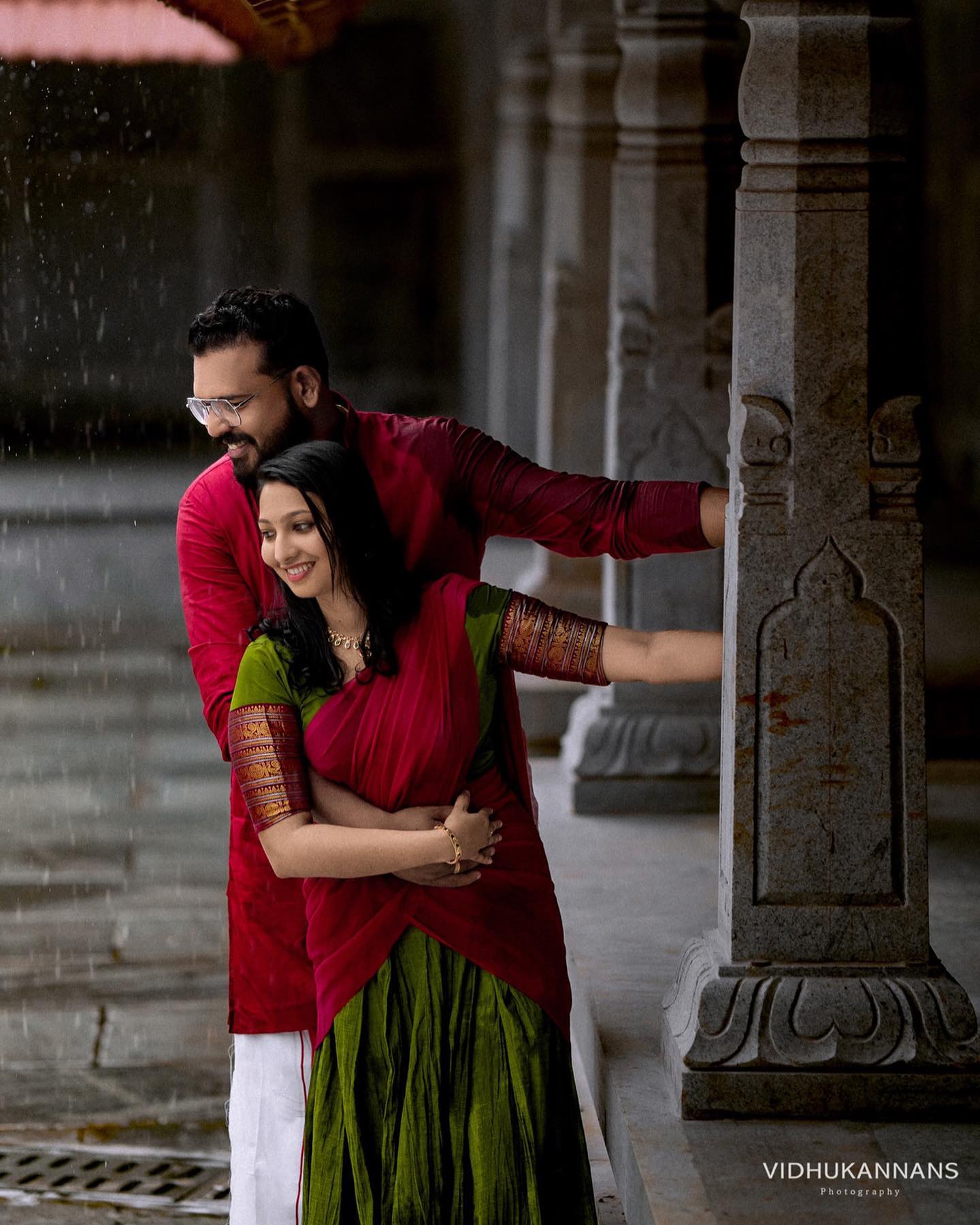 Mezos Olive Green & Maroon Banarasi Silk Zari Half Saree Set | Amali Royal Heritage Collection